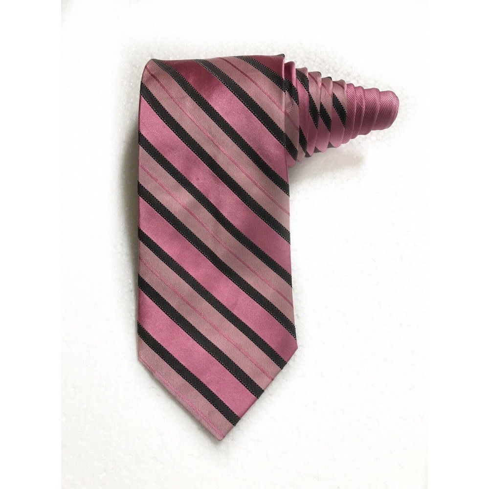 Real Men Wear Pink By Diane Katzman Breast Cancer Diagonal Stripes Tie Necktie